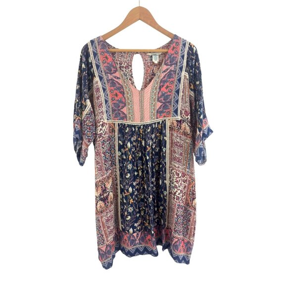 Sundance My Favorite Dress Patchwork Boho Peasant Size XL Kimono Sleeves - Picture 4 of 7